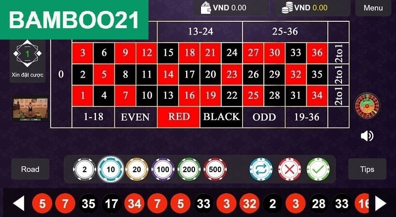 Chơi RCB Roulette với nhà cái Bamboo21